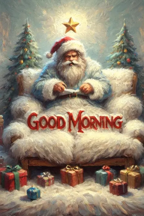 <lora:Harrlogos_v2.0:1> (GOOD MORNING text logo), digital painting, martius_fuzz christmas theme <lora:LaxpeintXL-2.0:0.35> <lora:Colorful_Fuzzy_Style:1.2>
