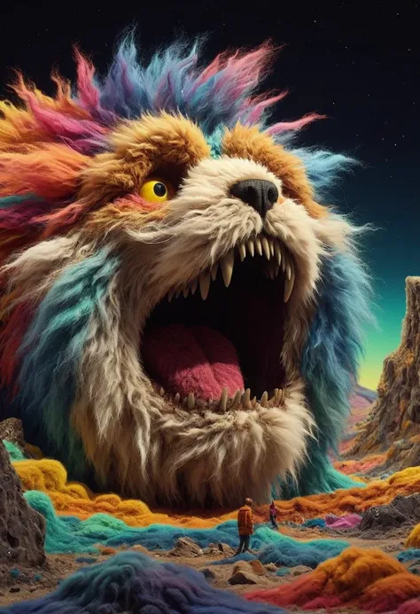 The Persistence of Memory, shaggy, colorful, 8k, ultra detailed, martius_fuzz <lora:Colorful_Fuzzy_Style:1>
