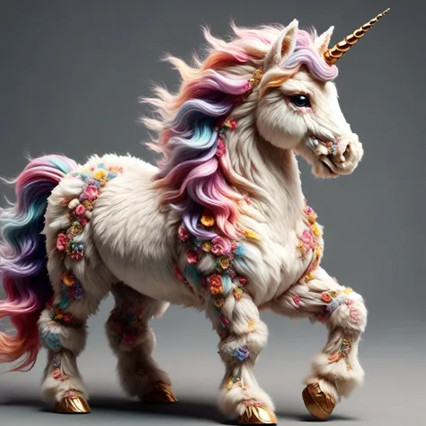 cute unicorn,High quality texture,intricate details,photorealistic,masterpiece,<lora:add-detail-xl:1>,<lora:Colorful_Fuzzy_Style_SDXL:1>,