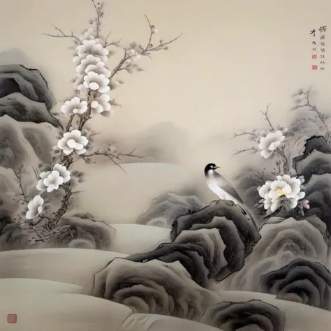 China INK WASH painting done on mulberry paper with { SUBJECT }, light and lovely, soft sophistication, floating finesse gongbi style
,<lora:å·¥ç¬è±é¸XL_V1.0:1>, masterpiece, best quality,