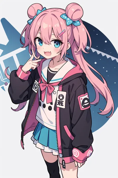 <lora:smugmouth_v100:1>
insanely detailed, absurdres, ultra-highres, ultra-detailed, best quality,
1girl, solo, nice hands, perfect hands
BREAK
(Harajuku-style Decora pank fashion:1.5), (girl with layered colorful clothing:1.3), (multiple hair clips),
    knee-high socks with different patterns, carrying a plushie, standing in front of a graffiti wall
BREAK
(nsfw:-1.5)
BREAK
(nsfw:-1.5)
BREAK
smug, open mouth, fang
BREAK
standing, cowboy shot, looking at viewer
BREAK
slender, kawaii, perfect symmetrical face, ultra cute girl, ultra cute face, ultra detailed eyes, ultra detailed hair, ultra cute, ultra beautiful
BREAK
in schoolyard, depth of field, ultra detailed background
BREAK
turquoise blue hair, black eyes, wavy hair, hair between eyes