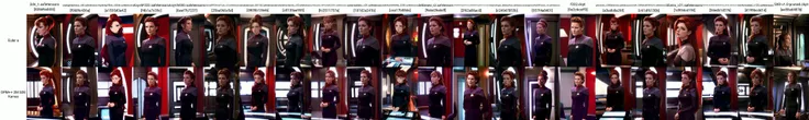 young woman in black and red ds9st uniform,in dsnstation room, (ginger hair), very long hair in a neat bun, 8k uhd, dslr, soft lighting, high quality, film grain,masterpiece quality,Fujifilm XT3<lora:DS9_768V12:0.8>