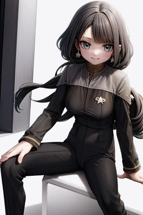 (ds9st operations with black pants:1.5)
BREAK
insanely detailed, absurdres, ultra-highres, ultra-detailed, best quality,
1 girl, solo, nice hands, perfect hands,
BREAK
happy smile, laugh, closed mouth,
sitting,
45 angle, cowboy shot, looking at viewer
BREAK
slender, kawaii, perfect symmetrical face, ultra cute girl, ultra cute face, ultra detailed eyes, ultra detailed hair, ultra cute, ultra beautiful,
BREAK
indoors, in coffee shop
BREAK
large breasts, black hair, long hair, black eyes
<lora:Ds9Divi:0.8>