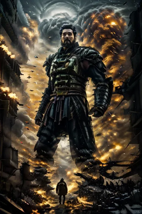 (feixiang:1.3),A realistic photo of man in armor exploring an alien planet,looking at viewer,open mouth,(fura:1.4),angry,Warriors,
very detailed,Heavy snow,blizzard,cleaned,Fuzzy Wuzzy,(Burning building:1.2),high quality,dark art,sharp image,<lora:feixiang-000000:0.9>,<lora:CinematicStyle_v1:1.1>,