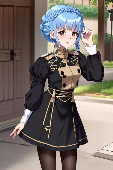 marianne von edmund,garreg mach monastery uniform, long sleeves, pantyhose, black boots, <lora:fireemblem_marianne-10:0.9>, young , , (((anime))),masterpiece, best quality, intricate details, 8k uhd, perfect face, perfect eyes