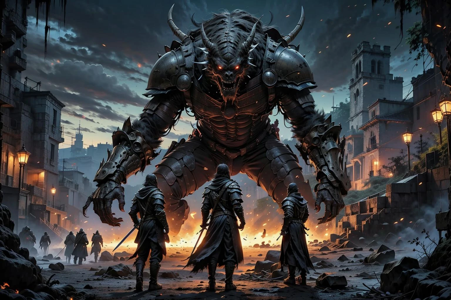 weapon,monster,sword,holding,shield,multiple boys,holding weapon,armor,cave,helmet,standing,from behind,polearm,multiple others,cape,ws7,
Best quality,masterpiece,ultra high res,<lora:ws7:0.7>,