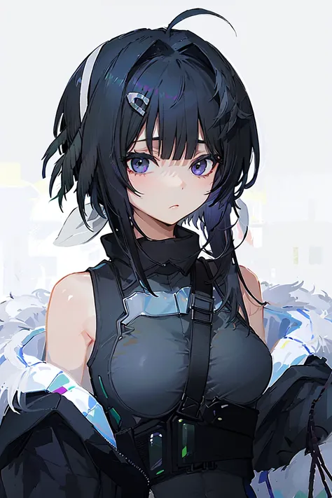 1girl, solo, upper body, straight-on, (La Pluma uniform),