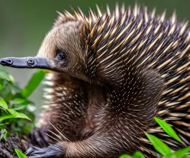 wjqechidna, sharp focused award winning photo, <lora:wjqechidna-12:1>