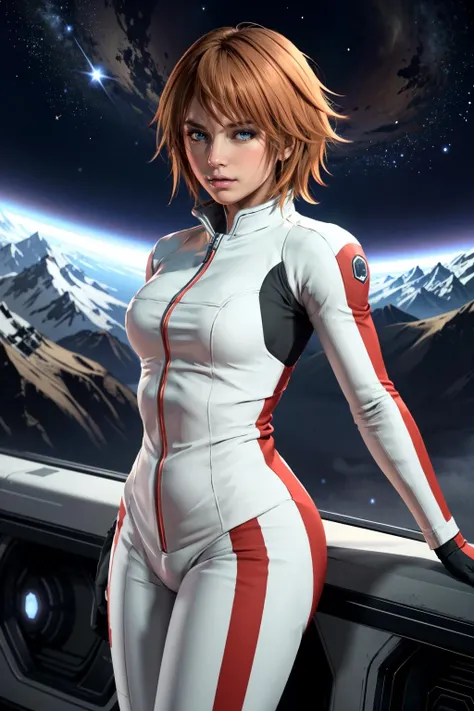 ((ultra detailed, masterpiece, best quality))
 <lora:MEASuvi:0.8>
MEASuvi, 1girl, solo, orange hair, on space station, stars and space background