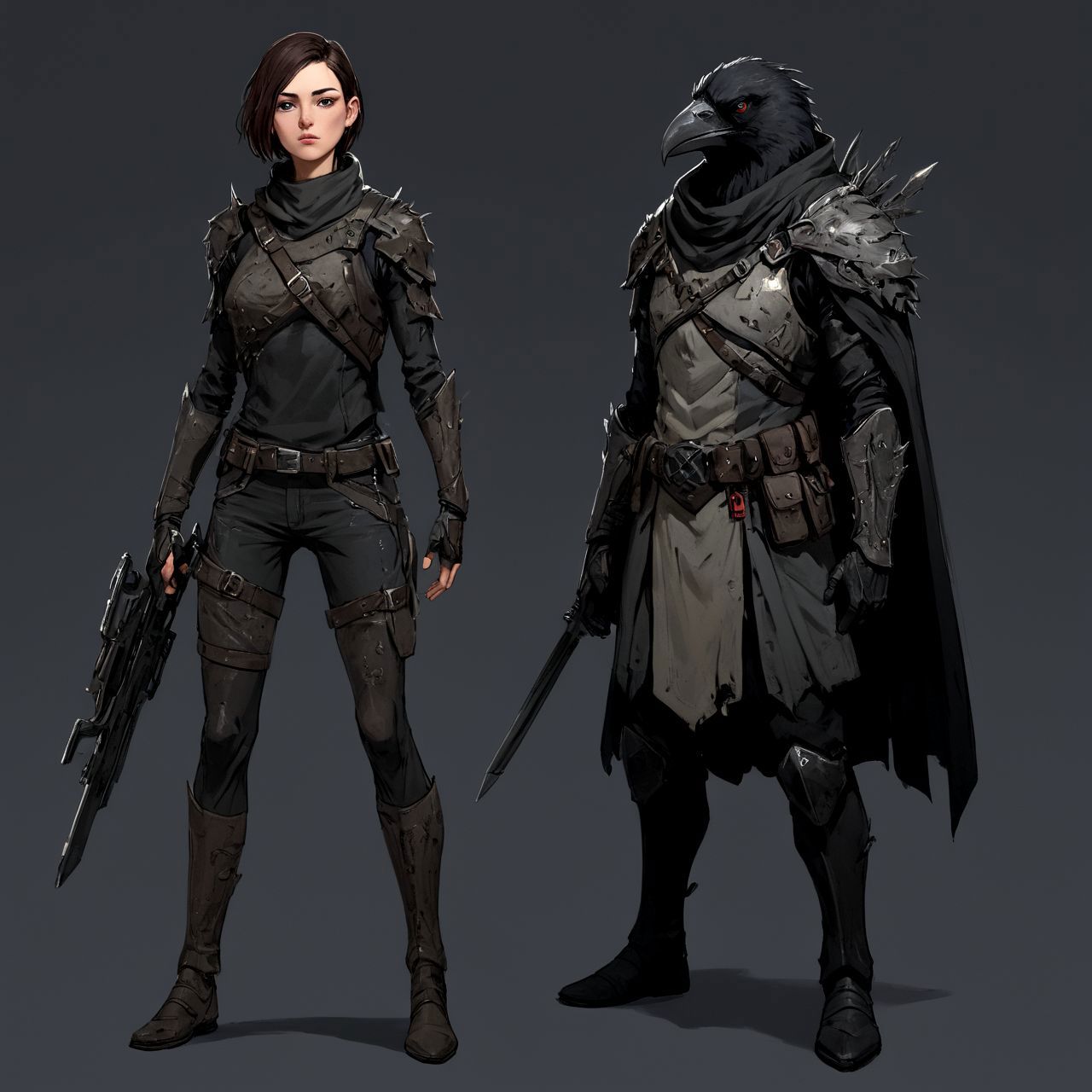 A couple of people in armor standing next to each other - SeaArt AI