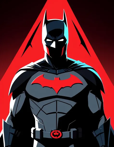 A dramatic lineless movie poster for batman beyond