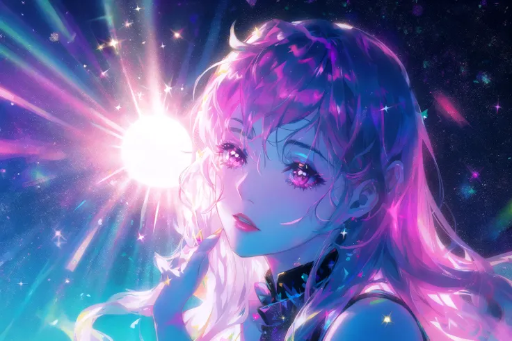 I was all alone with the love of my life
She's got glitter for skin, my radiant beam in the night
I don't need no light to see you