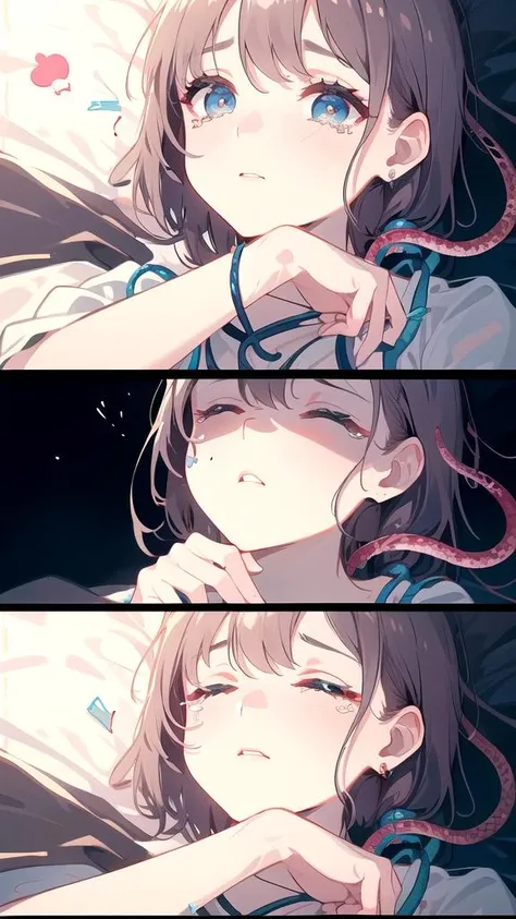 masterpiece, high quality, highres, absurdres, perfect hands, nice hands (Yes, I feel like I'm choking
Breaking up 'cause we already broken
Snake emoji on my phone when you calling
'Cause our love doesn't feel like falling
When I cry myself to sleep
I see you in my dreams
I can't breathe
'Bouta hyperventilate)<lyco:GoodHands-beta2:0.8><lyco:GoodHands-beta2:0.8>