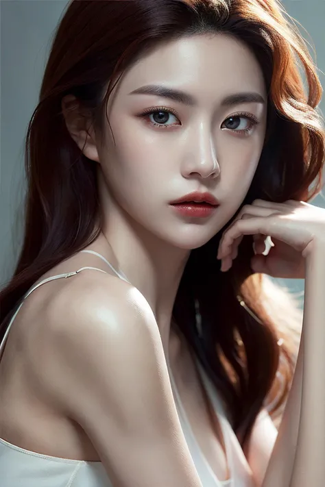portrait,close-up, ultra high res, (photorealistic:1.4), 1girl, (photorealistic:1.4), slim body, undone hair, masterpiece,best quality,ultra_detailed,highres,absurdres,8k wallpaper, <lora:makina69_goyoonjung_v1.0:1>