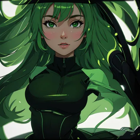 full-height view, 1girl, green theme, st4t1ctv, chromatic aberration <lora:perfection style SD1.5:1>, DSLR, 8k uhd, hdr, ultra-detailed, high quality, high contrast, high resolution