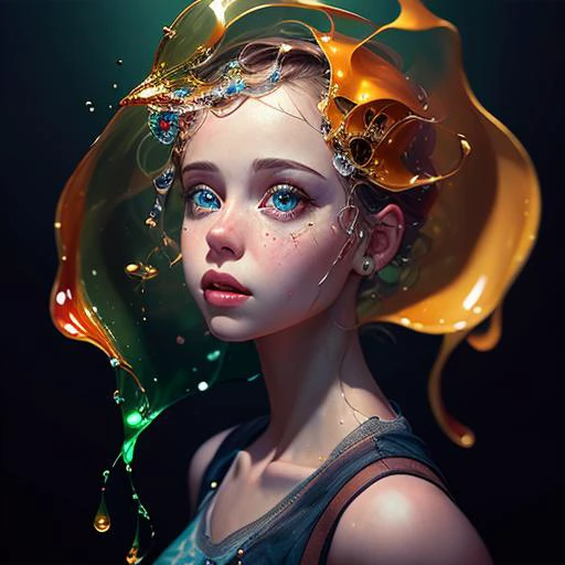 ((best quality)), ((masterpiece)), ((realistic)), (detailed), a girl made of glass SLPASHTER_2, absurdres, HDR, intricate details, modelshoot style, dreamlikeart, dramatic lighting. 8k, highly detailed, trending artstation, (art by SLPASHTER_3-7000)