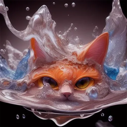 a cat made of liquid splashes, merging, melting, splashing, droplets, mixing, fading away, exploding, swirling,
intricate detail, modelshoot style, dreamlikeart, dramatic lighting. 8k, highly detailed, trending artstation,
Slpashter_2