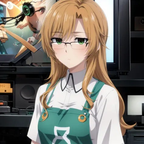 <lora:MoekaKiryu001:0.5>,<lora:add_detail:1>,<lora:boldline:-0.8>,<lora:noline:0.3>,
MoekaKiryu,1girl,solo,expressionless,
long hair,brown hair,
glasses,
green_apron,
CRT TV,