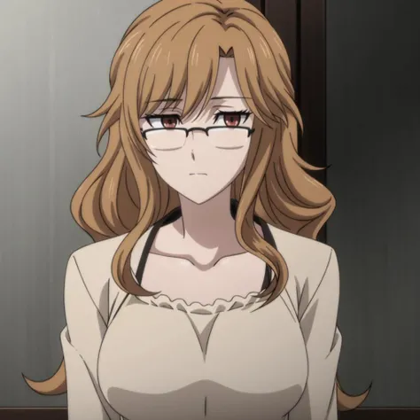 8k, hd, masterpiece, manga, anime character, looking at camera, anime-style drawing, digital art, character sheets, drawing reference from wit studio, mappa studio, ufotable studio, celshade style, proportional figure, flat shading, front angle, front view, ((light source from front)),
A portrait of a beautiful woman in a tight black suit, with red accent, highly detailed character, female character, hyperdetailed fantasy character, anime character with neutral expression, rpg character avatar,
Busty body, medium breast, cleavage, sexy, red sash belt, 1girl, female human, bright white skin, brown eye color, blonde hair, delicate face, long wavy, mature woman, ((wearing glasses)),