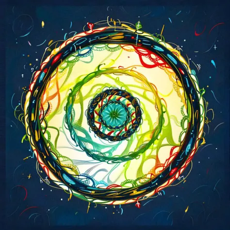 (masterpiece, top quality, best quality, official art, beautiful and aesthetic:1.2), a red and yellow and blue spirograph <lora:Spirograph:1.0>