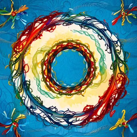 (masterpiece, top quality, best quality, official art, beautiful and aesthetic:1.2), a red and yellow and blue spirograph <lora:Spirograph:1.0>