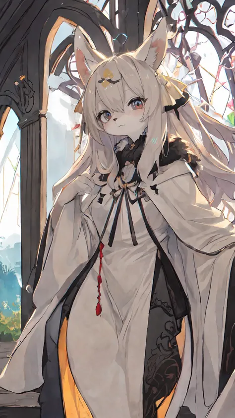 (Doe anthro furry female Virgin Mary:1.1), adult and graceful, wrapped in a flowing robe, Posture of standing with arms open, radiating a sense of calm and grace BREAK Hair replaced with a soft fur coat, colored a gentle brown, Face reflecting kindness and compassion, <lora:LessHighlightEyes:-0.5>, Eyes filled with an endless depth of understanding and love, Ears subtly raised, adding to the graceful silhouette BREAK Body cloaked in a flowing, intricate robe, colors soft and soothing, Upper portion of the robe delicately draped over her body BREAK Legs firmly grounded, yet maintaining a sense of lightness, The lower portion of the robe cascading down, covering her legs BREAK Tail subtly visible, matching the soft color of her fur BREAK Right hand delicately holding prayer beads, good and nice hands <lyco:GoodHands-beta2:1.0> Left hand gently extended in a welcoming gesture, BREAK Foreground featuring a soft halo, glowing gently behind her head, Background filled with a radiant golden light, enhancing the overall sense of serenity BREAK Art effects reflecting the grace and calm of the character, Art style inspired by Byzantine Art and Stained Glass techniques, channeling the works of Andrei Rublev and Fra Angelico, Camera angle providing an eye level view, facilitating a sense of connection with the character BREAK Imagine the gentle doe as Virgin Mary, her calm demeanor and kind eyes exuding a deep sense of comfort and faith, Quality of illustration to capture the intricate details, play of light, and radiant colors of the scene. ultra detailed masterpiece art