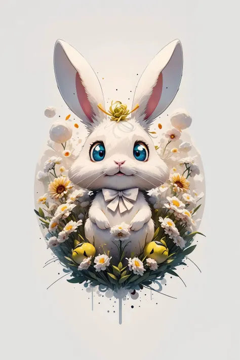 masterpiece, best quality, (rabbit) bunny, large eyes, (cartoon), splashing, abstract, psychedelic, (neon:0.8), extremely detailed, (white background:1.3), ink, (creative:1.3), intricate detail, (pretty face), dynamic lighting, natural lighting, (chartreuse:1.3), photorealistic, sy3 <lora:Sy3:0.4> <lora:ink-0.1-3-b28-bf16-D128-A1-1-ep64-768-DAdaptation-cosine:1>