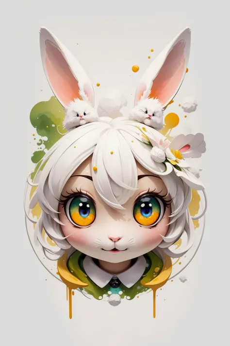 masterpiece, best quality, (rabbit) bunny, large eyes, (cartoon), splashing, abstract, psychedelic, (neon:0.8), extremely detailed, (white background:1.3), ink, (creative:1.3), intricate detail, (pretty face), dynamic lighting, natural lighting, (chartreuse:1.3), photorealistic, sy3 <lora:Sy3:0.4> <lora:ink-0.1-3-b28-bf16-D128-A1-1-ep64-768-DAdaptation-cosine:1>