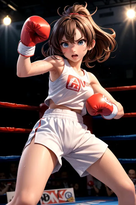 Please create a picture of a girl boxing