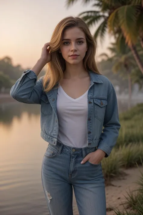 Instagram_Influencer_188_By_Stable_Yogi (Wearing a casual denim jacket over a graphic t-shirt, blue jeans, and white sneakers:1.3) (standing by a serene lake at sunrise with mist over the water:1.3) (hairstyle: bob cut with side-swept bangs:1.3)
Stable-Yogis-Super-Positive-1.2x