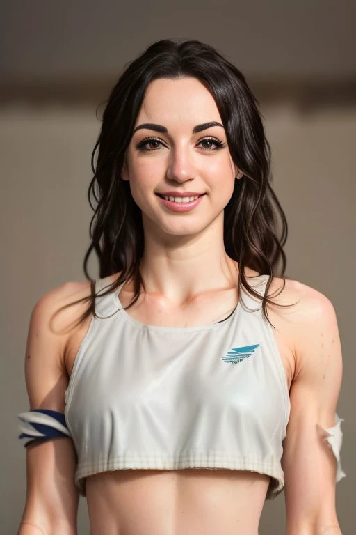 Picture, best quality, portrait photo of beautiful Koh_Gibi smiling, wearing adidas sportswear, looking at viewer, perfect face, perfect eyes, sharp focus, in a gym, gym interior
