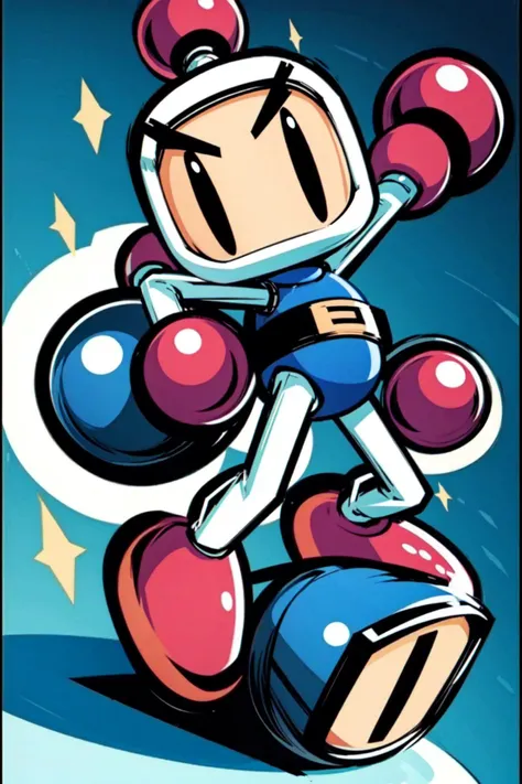 <lora:Bomberman White-Bomber:0.8>, Bomberman, eyebrows,  <lora:add_detail:0.7>