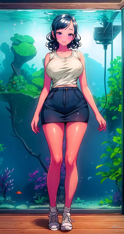 (masterpiece),(intricate details),1girl,mature female,purple eyes,pin-up curls, ,large breasts
BREAK
Torudaya style,
open hoodie,pencil skirt,Folded Socks,converse,depth of field,looking at viewer,((standing on the Aquarium: Fish, tanks, underwater, marine life, education)),((full body))
BREAK
day,sun,rainbow,((cumulonimbus)),from below:1.4,<lora:more_details:0.3>,<lora:Tsurime3:1.3>,<lora:Torudaya_style:1>