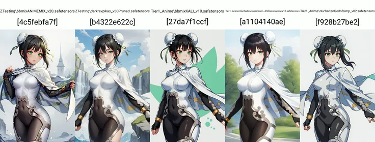 (masterpiece, best quality), intricate details,
1girl, <lora:qin liangyuV1:0.8> qin liangyu, bun cover, double bun, green ribbon, green eyes, black hair, short hair, sidelocks, bodysuit, white cape, fingerless gloves,