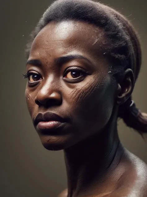Dolly zoom, vanishing point, (man + Ugandan, Diamond Face, Small Eyes, [eyecolors brown], Nose with an Awkward Bump Shape, protruding lower lip, lower cheekbones, crooked chin, random hair style, random hir color), face portrait, shot on Aaton LTR, extremely detailed face eyes lips, extremely detailed skin, sharp focus, high resolution, award winning photo, 50mm, f2.8, depth of field, Extremely high-resolution details, photographic, realism pushed to extreme, fine texture, incredibly lifelike