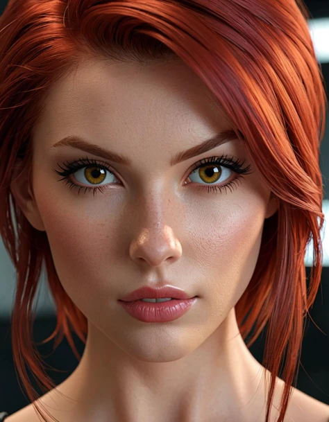 iphone photo (atompunkstylesd15:1.2) (sharp focus:1.2), portrait, up (close photo:1.2) (beautiful face:1.1), amazing body, sexy, (detailed eyes:1.1), (luscious lips:1.1),  (large eyes:1.0) (red hair:1.2) (moody lighting:1.2), depth of field, bokeh, 4K, HDR. by (Bob Byerley:1.2|Artgerm:1.1), hyper realistic, green brown eyes,  up close, (absurd res:1.1), beautiful lighting, sunlight, space explorer, adventurer of space\ . large depth of field, deep depth of field, highly detailed