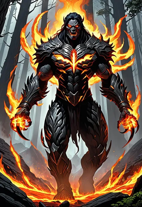 breathtaking Unleashed from magma, an unspeakable terror awakens - the lava monster! Born from molten fury born deep within Mother Earth herself, she rumbles forth to seize lands with lush vegetation ablaze! Its gargantuan frame oozes heat as it strolls through burgeoning forests that tremble at her passing - trees ash and dust fly freely through windless voids stirred up solely by her colossal stride. A titan claw descends on prey and sets alight anything it touches with instantaneous wrath: behold this god from bowels wherein life was extinguished millenniums gone byâ¦now she reigns again! . award-winning, professional, highly detailed
