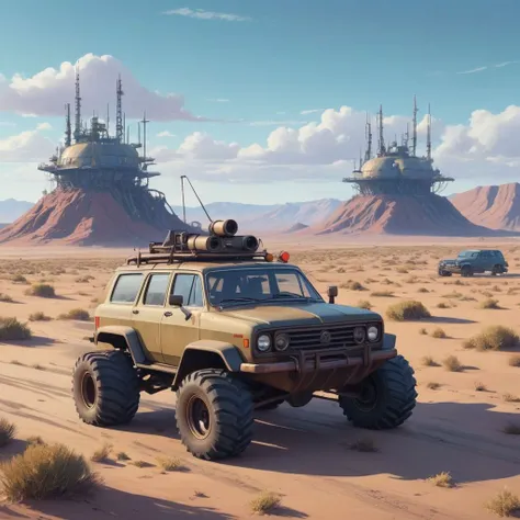 (desert:1.5) where dozens of new (biomechanical machines:1.3) (barren:1.3) in the style of (Simon Stalenhag:1.2) <lora:add-detail-xl:1>