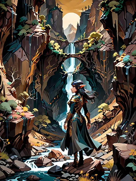 girl on apocalypse candyland holding an axe, by kilian eng
