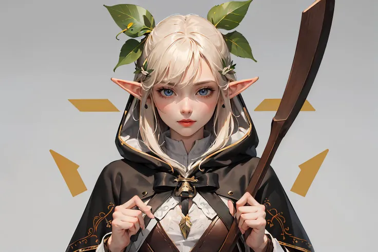 (masterpiece:1.2, best quality), (real picture, intricate details), (1lady, solo, upper body:1.15)
Elf archer, leather boots with pointed toes, hooded cloak with leaf patterns, hand-crafted bow with carved elven designs, feathered arrows, quiver with herbs for arrow tips