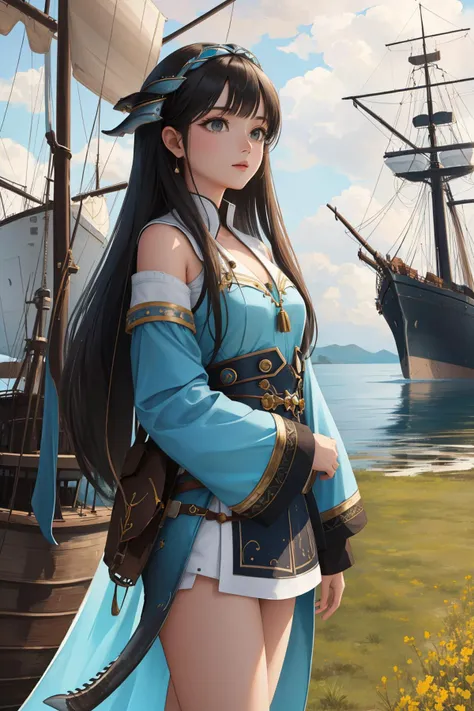 1girl, epic Airbrush painting, Printcore, Awe, wide angle of a Futuristic Sultans [Ashkenazi:Ukrainian:15] ([bake:Whaling ship:5]:1.3) , it is sleek, it is covered in Rust, near Conversational Split, dense reeds with Flora, Thunderstorm, tilt shift, Shameless, waning light, macro lens, Mono Color, Orton effect, Swirling [Gator skin:Foam:3], HDR, Unsplash, clean