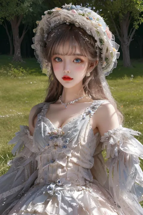best quality, high quality, masterpiece, high quality, highly detail,
beautiful detailed eyes, 1girl,
lolita_dress,
outdoors, on grass, cuteg,