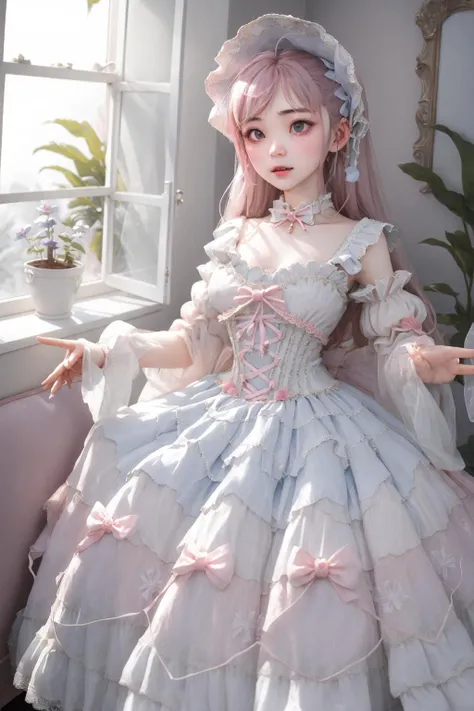 ((best quality, masterpiece)), ((style-swirlmagic):0.2), 1girl, ta_dress , mansion , living room, plants at window, embarrassed <lora:ArsEmbarrassed-t5:0.5>, blush , open mouth, <lora:more_details:-0.2>
, <lora:loliress_classic_1_v3:0.5> <lora:3DMM_V12:0.9>