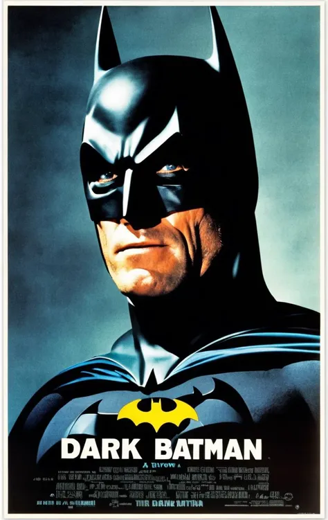 Clint Eastwood as Batman, with title "DARK BATMAN"
, Poster, MovierAF,
,<lora:MoviePosteond-MoviePoster-MovterRedAF:1>