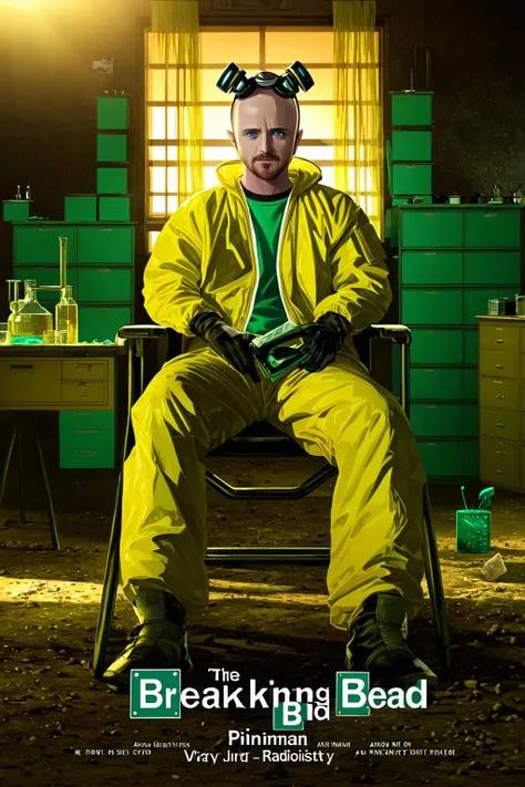 breaking bad, aaron paul as jessie pinkman,
8k, vray, radiosity, HDR, perfect light, masterpiece, high resolution, illustrate art, anime style, <lora:SDXLHighDetail_v5:0.7>, <lora:PosterRedmond-Movier-MoviePosteF:1>, Movie Poster