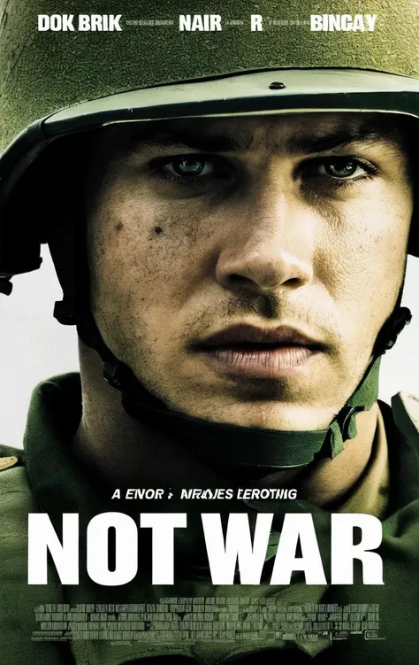A soldier, tired, close-up, portrait, with title "NOT WAR"
,Movie Poster, MoviePosterRedAF,
MoviePosterRedmond-MoviePoster-MoviePosterRedAF
,<lora:MoviePosterRedAFConfig4DebiComTE:1>