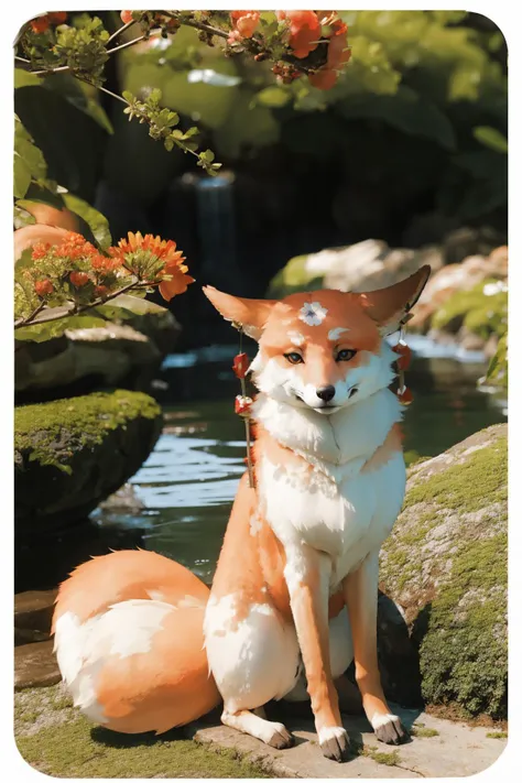 <lora:Japanese scene_20230609163753-000018:0.4> Japanese scene, <lora:hua:0.75> flower, <lora:YaeMikoFox:0.9> YaeMikoFox, no humans, multiple tails, close-up shot, fox
