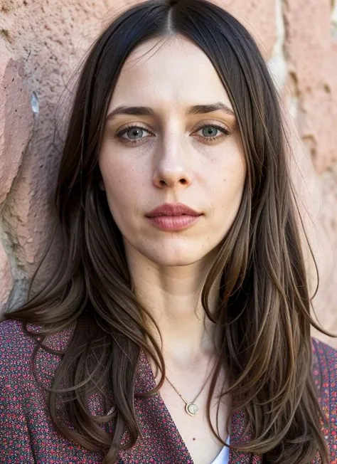 portrait of sks woman in Barcelona, at Park Guell, by Flora Borsi, style by Flora Borsi, bold, bright colours, ((Flora Borsi)), by Andreas Gursky, <lora:lora-small-vera-farmiga-v1:1>