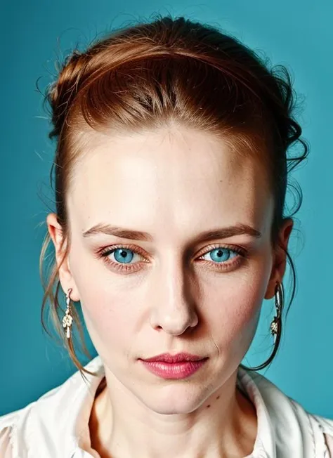 close up portrait of sks woman , by Flora Borsi, style by Flora Borsi, bold, bright colours, ((Flora Borsi)), by Tim Walker, <lora:lora-small-vera-farmiga-v1:1>