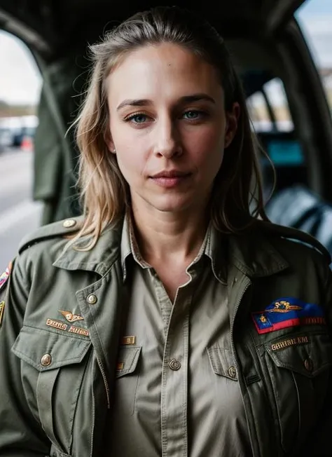 RAW portrait photo of beautiful young sks woman, Military jacket and cargo pants, natural lighting, by Andreas Gursky, detailed face, UHD, absurdres, epic scene composition,
cinematic look, Fujifilm XT3, dslr, high quality, film grain
<lora:lora-small-vera-farmiga-v1:1>
